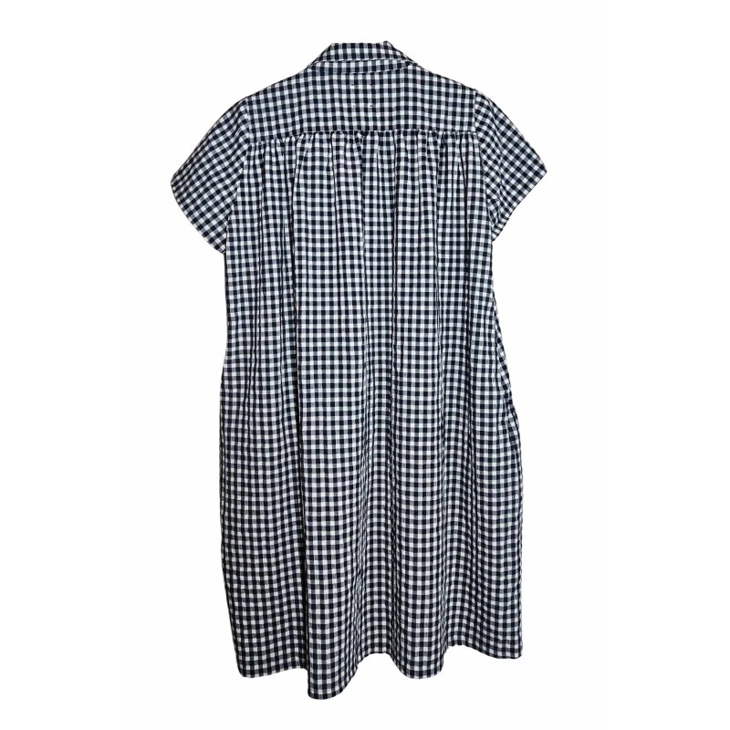Robe DROLATIC vichy femme coupe droite courte