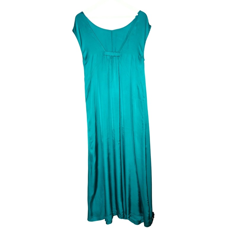 Robe longue fluide émeraude DS ATHENS femme