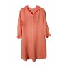 Robe chemise lin orange ZELINO femme