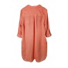 Robe chemise lin orange ZELINO femme