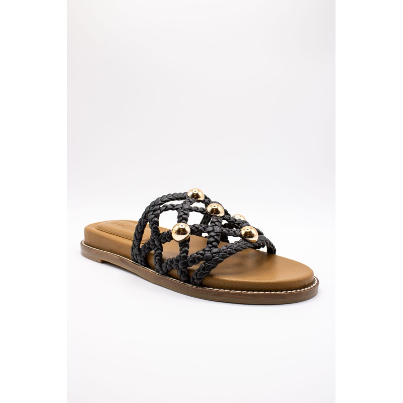 Mules noires femme INUOVO 398007 tendance et confort