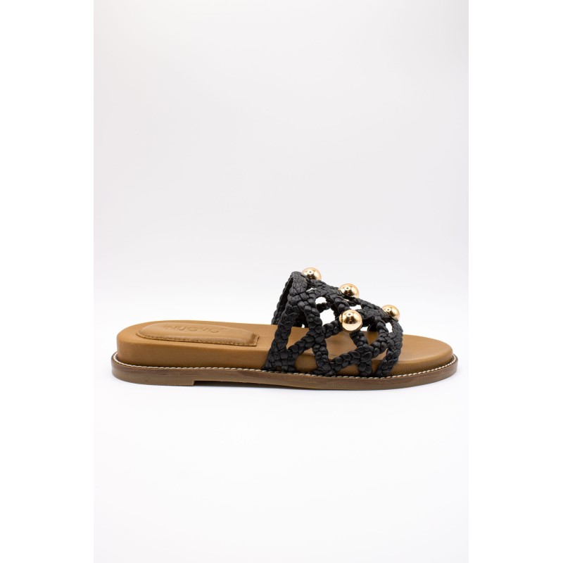 Mules noires femme INUOVO 398007 tendance et confort