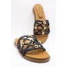 Mules noires femme INUOVO 398007 tendance et confort