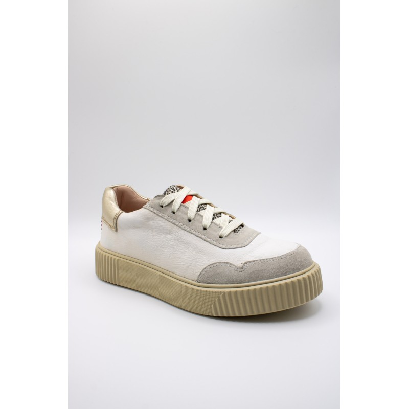 Crickit Maura – baskets gris/blanc femme élégantes