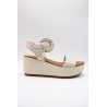 Sandales talon crème femme cuir 123035 Inuovo