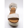 Sandales talon crème femme cuir 123035 Inuovo