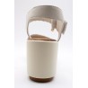 Sandales talon crème femme cuir 123035 Inuovo