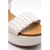 Sandales talon crème femme cuir 123035 Inuovo