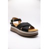 Sandales plateforme noir argent femme INUOVO