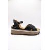 Sandales plateforme noir argent femme INUOVO