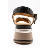 Sandales plateforme noir argent femme INUOVO