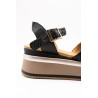 Sandales plateforme noir argent femme INUOVO
