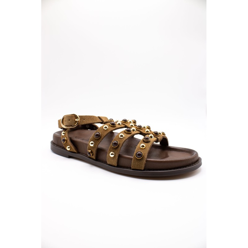 Sandales spartiate taupe femme D51002 Inuovo