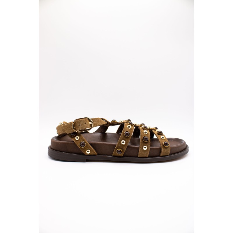 Sandales spartiate taupe femme D51002 Inuovo
