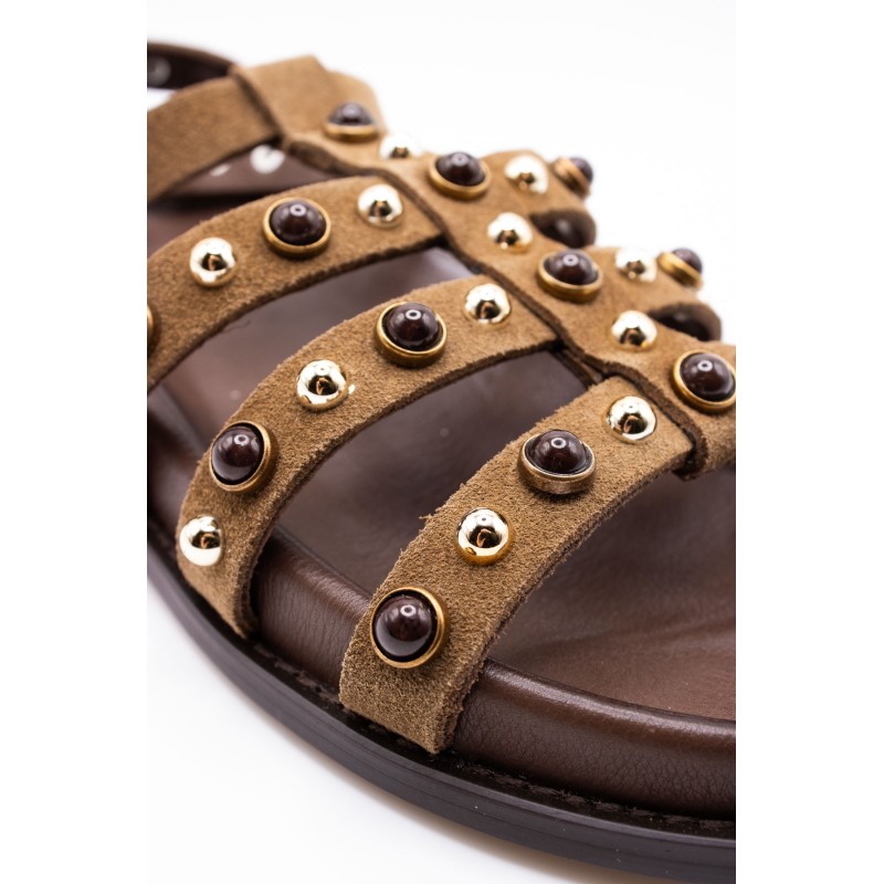 Sandales spartiate taupe femme D51002 Inuovo