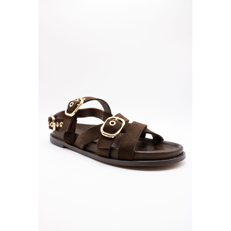 Sandales multi brides chocolat femme D51006 Inuovo