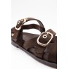 Sandales multi brides chocolat femme D51006 Inuovo