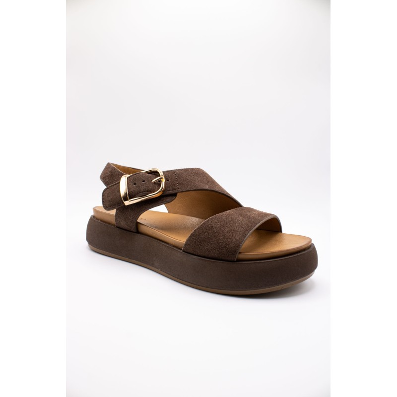Sandales plateforme marron femme A96064 Inuovo