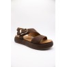 Sandales plateforme marron femme A96064 Inuovo