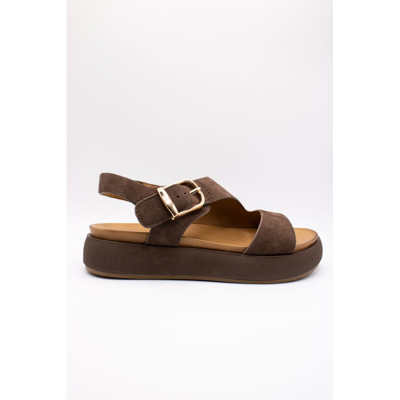 Sandales plateforme marron femme A96064 Inuovo