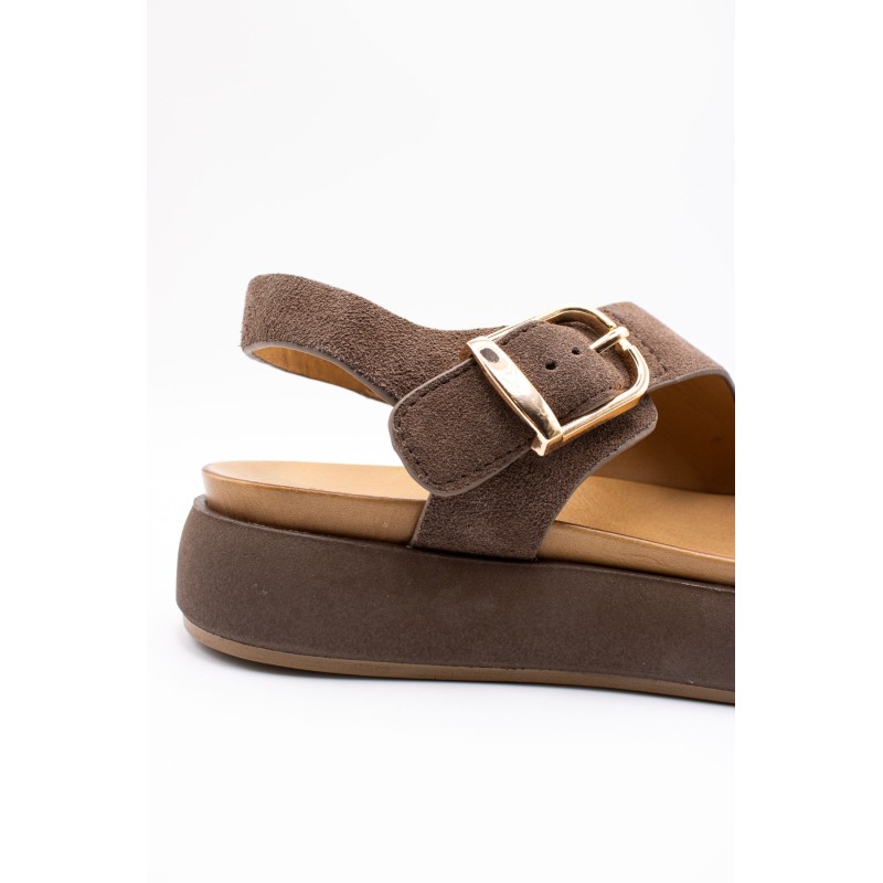 Sandales plateforme marron femme A96064 Inuovo