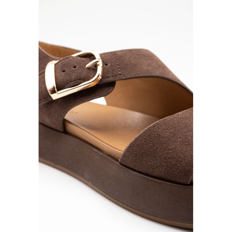 Sandales plateforme marron femme A96064 Inuovo