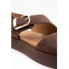 Sandales plateforme marron femme A96064 Inuovo