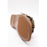 Sandales plates zèbre cuir femme Alpe 5598