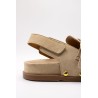 Sabots beige femme cuir clous scratch ALPE 5396