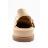 Sabots beige femme cuir clous scratch ALPE 5396