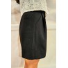 Short noir femme coupe droite taille mi-haute GRACE ET MILA