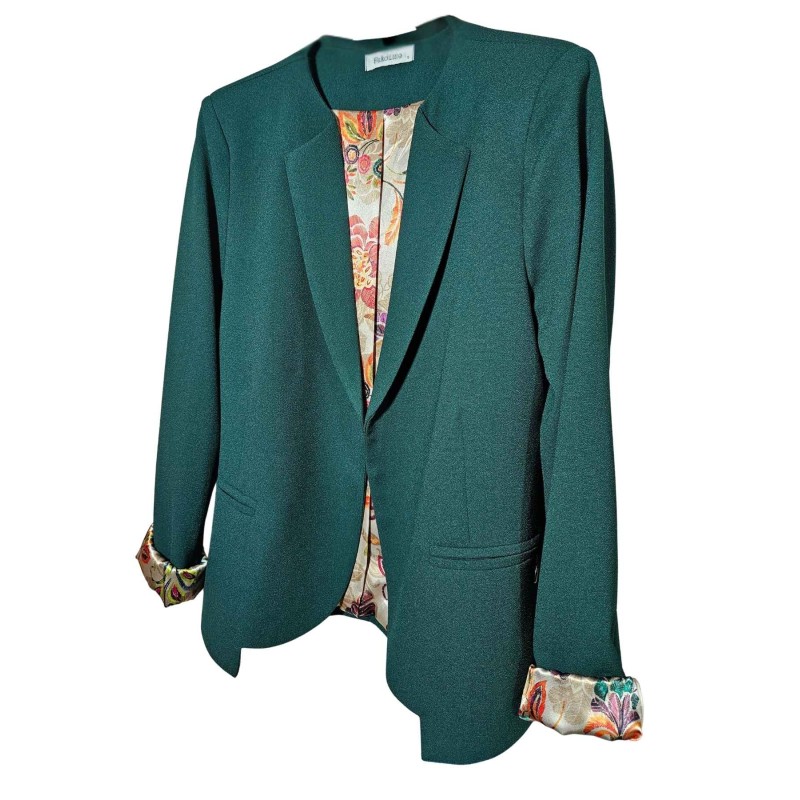 Blazer vert sapin femme cintré Pako Litto