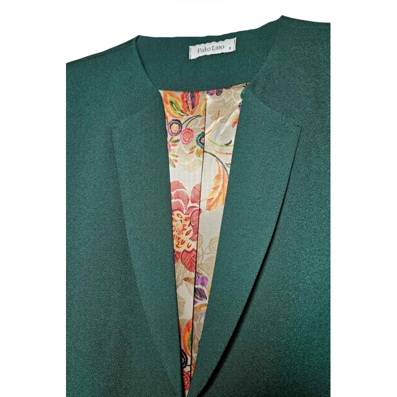 Blazer vert sapin femme cintré Pako Litto