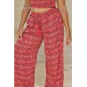 Pantalon ample imprimé Mexico paprika femme LARAETHNICS
