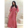 Robe longue paprika femme Laraethnics fendue