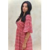 Robe longue paprika femme Laraethnics fendue