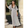 Robe longue kaki femme Laraethnics fendue