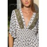 Robe longue kaki femme Laraethnics fendue