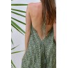 Robe longue dos nu kaki femme Laraethnics
