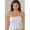 Crop top bustier ivoire femme Laraethnics