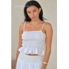 Crop top bustier ivoire femme Laraethnics