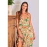 Robe longue imprimée femme Laraethnics volants
