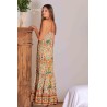 Robe longue imprimée femme Laraethnics volants