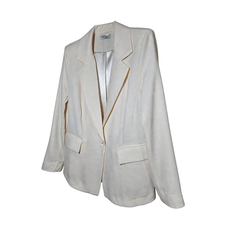 Blazer Élina écru coupe ample femme élégant PAKO LITTO