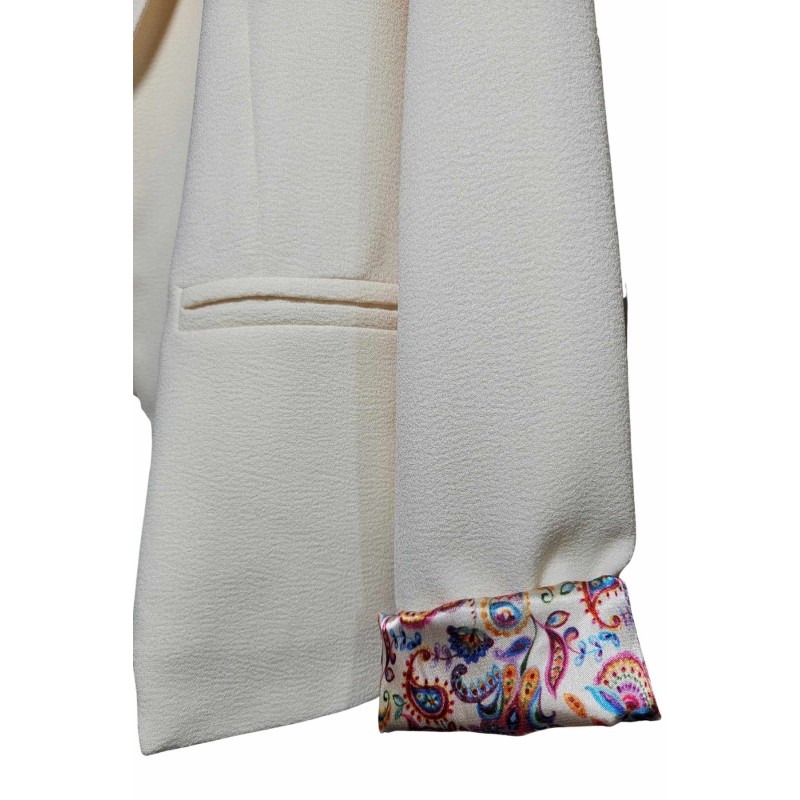 Blazer écru femme Pako Litto coupe ajustée chic