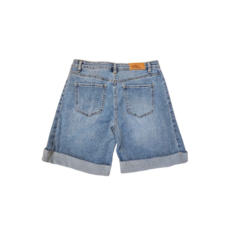 Bermuda en jean avec revers femme confortable