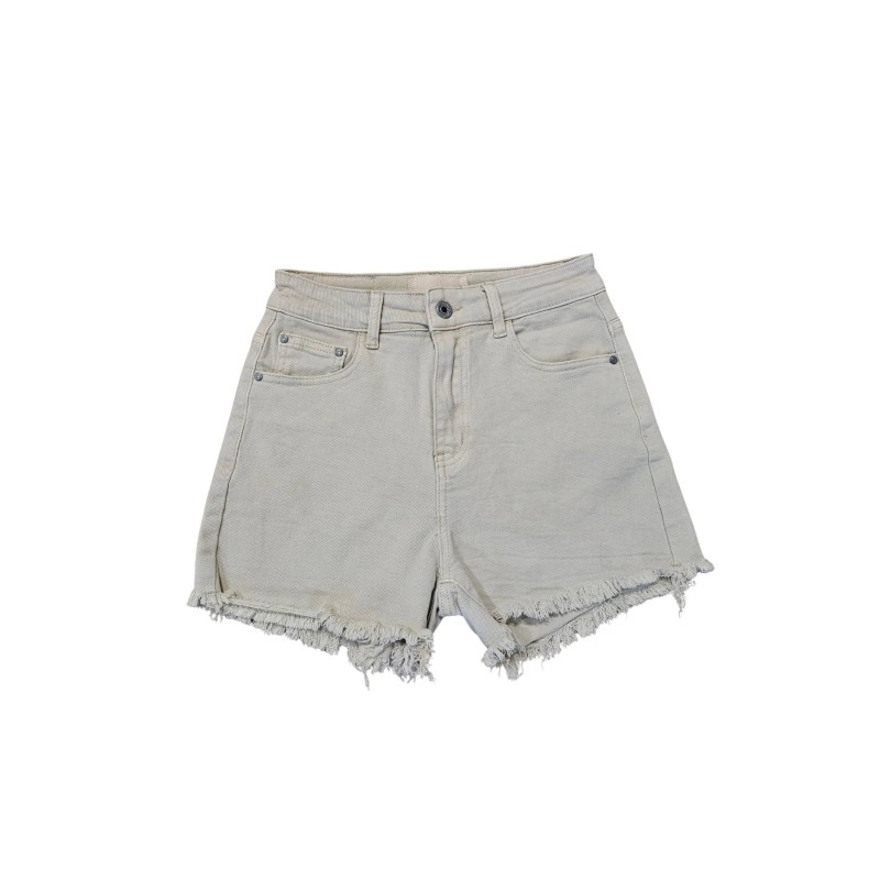 Short beige en coton femme confortable