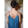 Combinaison pantalon fluide bleue à fines bretelles - LARAETHNICS Femme