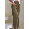 Pantalon fluide kaki - LARAETHNICS Femme