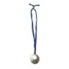 Collier long bleu et argent pour Femme